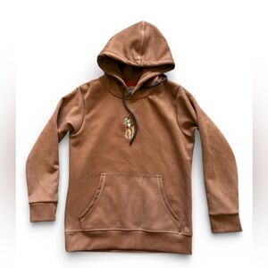 Polo Ralph Lauren women's hoodie with kangaroo pocket camel brown S/M 50% cotton